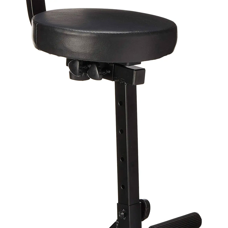 DJ Performer Seat Portable Stool w/ Height Adjustable & Back Rest(Open Box)