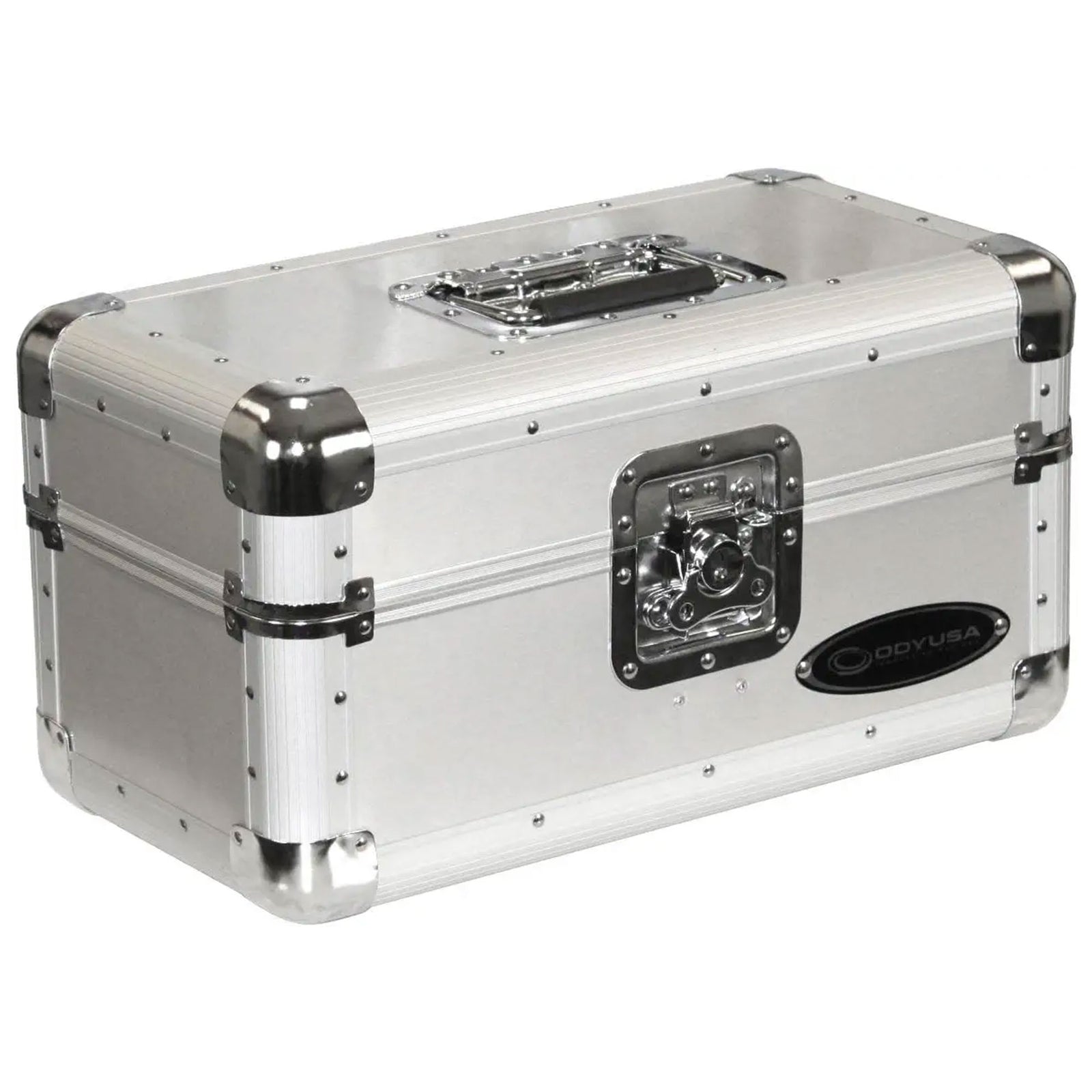 Odyssey Krom Series Record/Utility Case for 120 7-Inch Vinyl Records, Silver - VMInnovations