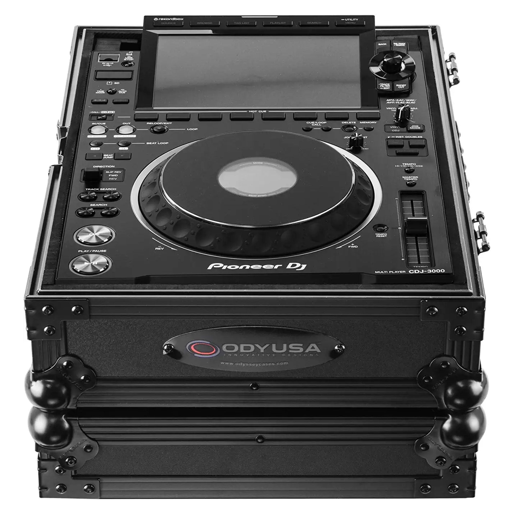 Odyssey DJ Travel Flight Case w/ Removable Back Panel for CDJ3000 Pioneer, Black - VMInnovations