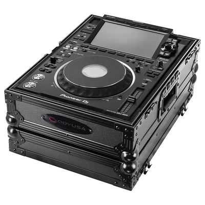 Odyssey DJ Travel Flight Case w/ Removable Back Panel for CDJ3000 Pioneer, Black - VMInnovations