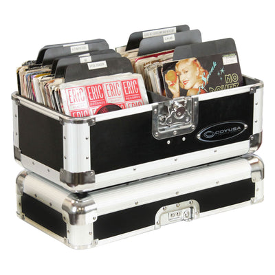 Odyssey Krom Series Record/Utility Case for 120 7-Inch Vinyl Records, Black - VMInnovations