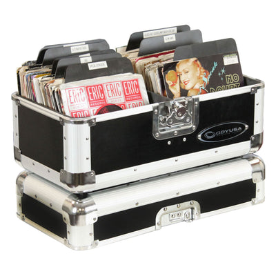 Krom Series Record/Utility Case for 120 7-Inch Vinyl Records, Black (Open Box)
