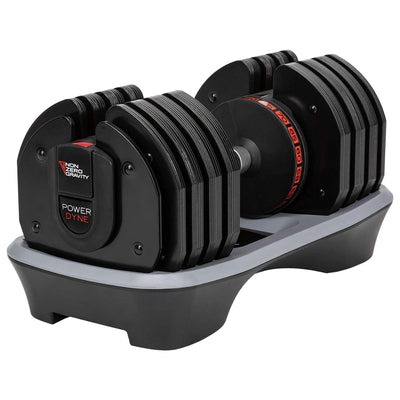Nonzero Gravity PowerDyne Adjustable Dumbbell Weights, 80 Pounds, Coal (2 Pack) - VMInnovations
