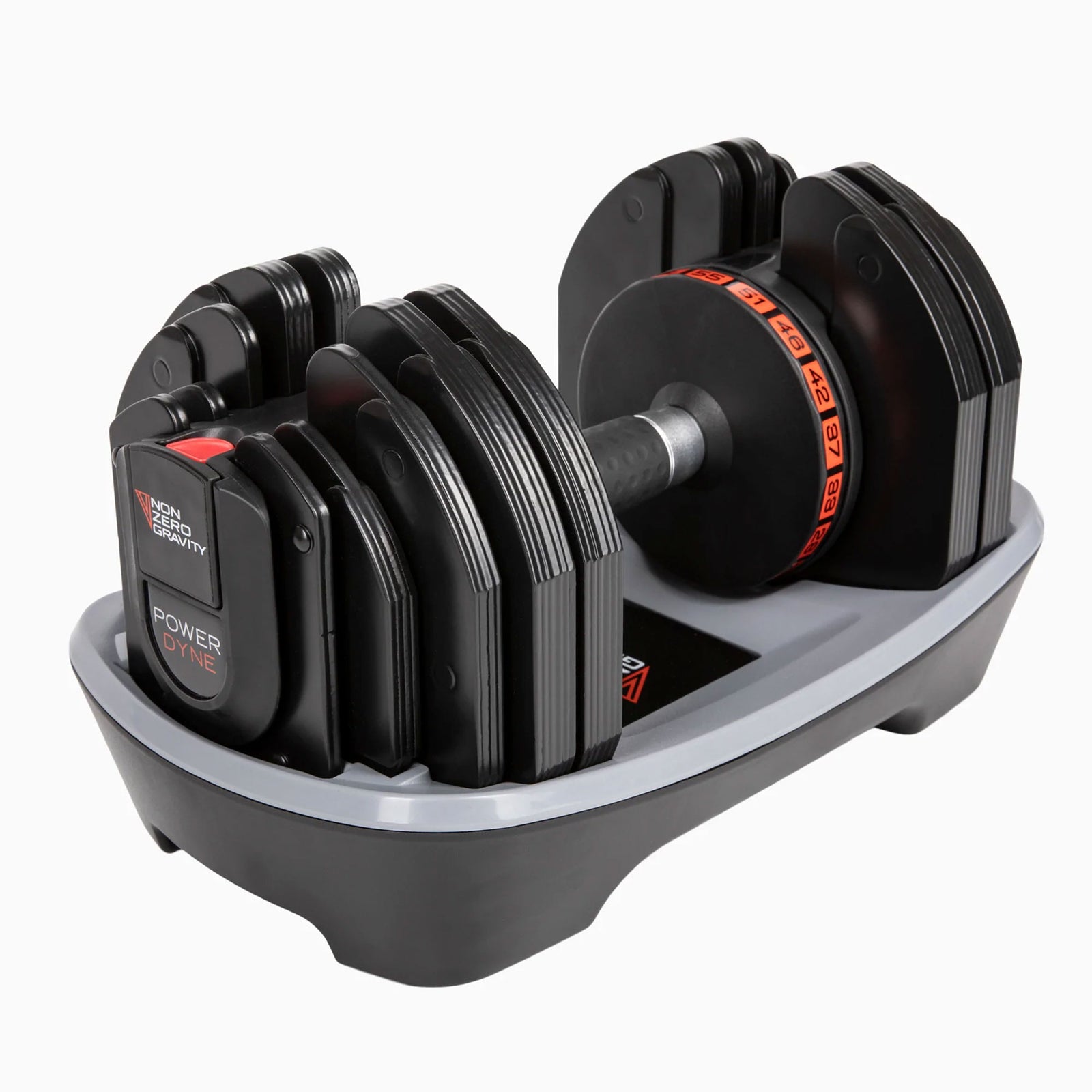 PowerDyne Adjustable Iron Dumbbell Weights, 55 Pounds, Coal (Used) - VMInnovations