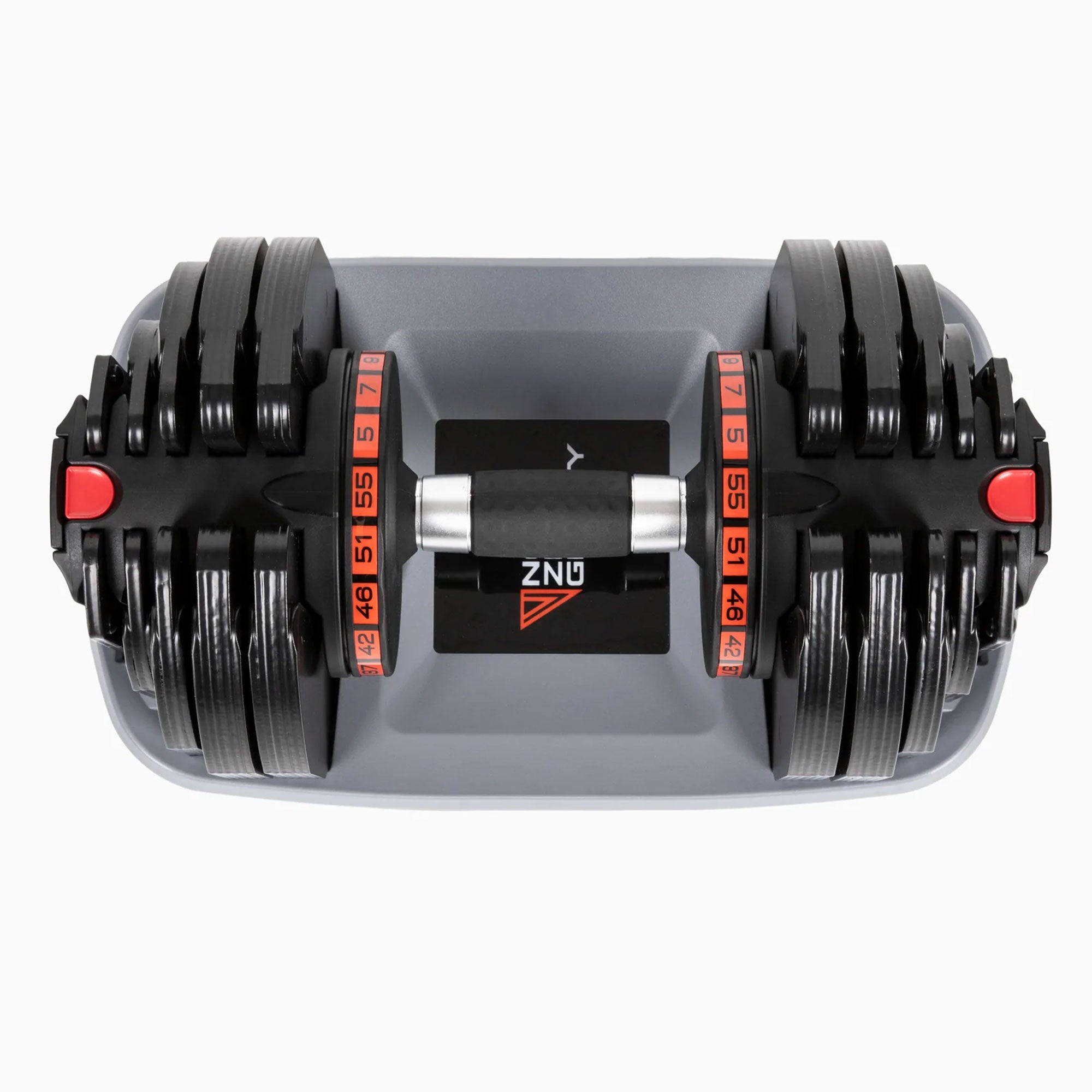 PowerDyne Adjustable Iron Dumbbell Weights, 55 Pounds, Coal (Used) - VMInnovations