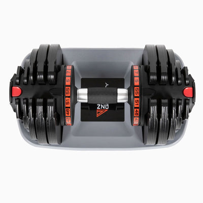 PowerDyne Adjustable Iron Dumbbell Weights, 55 Pounds, Coal (Used) - VMInnovations