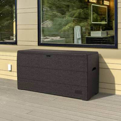 Duramax 71 Gallon Outdoor Resin Storage Box, Brown (Open Box)