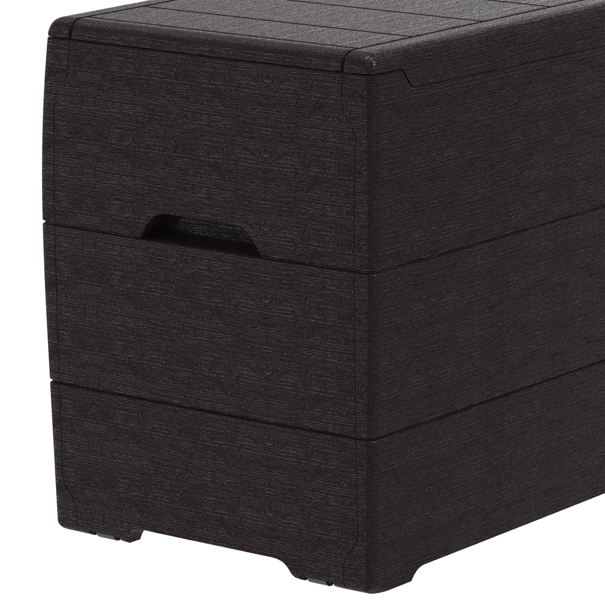 Duramax 71 Gallon Outdoor Resin Storage Box, Brown (Open Box)
