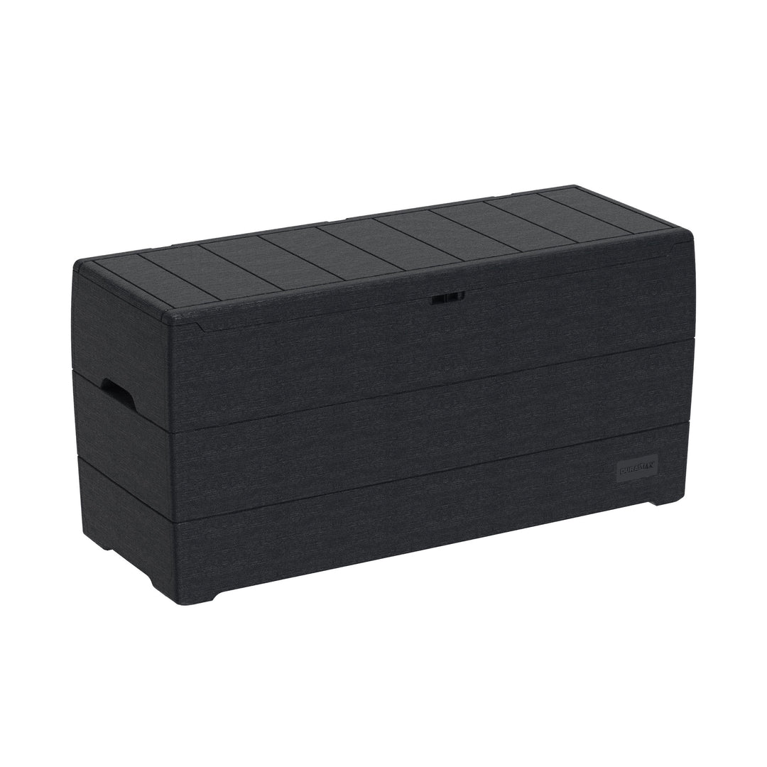 Duramax 71GL Resin Deck Garden Furniture Organizer Storage Box, Charcoal (Used)