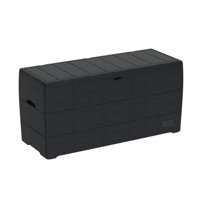 Duramax 71GL Resin Deck Garden Furniture Organizer Storage Box, Charcoal (Used) - VMInnovations
