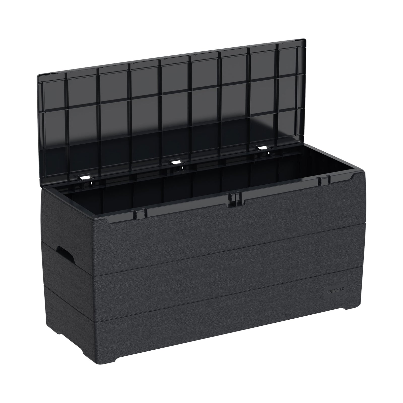 Duramax 71GL Resin Deck Garden Furniture Organizer Storage Box, Charcoal (Used) - VMInnovations
