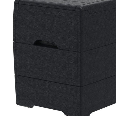 Duramax 71GL Resin Deck Garden Furniture Organizer Storage Box, Charcoal (Used) - VMInnovations