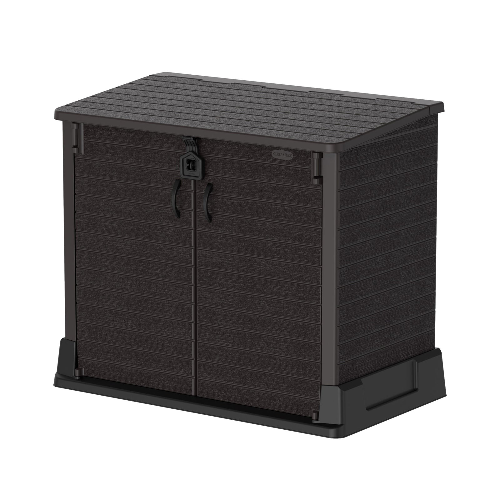 Duramax StoreAway 850 Liter Deck & Garden Storage Shed, Brown (Open Box) - VMInnovations