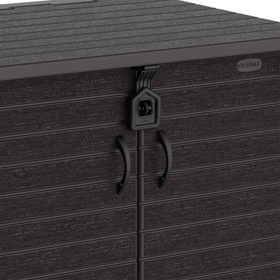 Duramax StoreAway 850 Liter Deck & Garden Storage Shed, Brown (Open Box) - VMInnovations