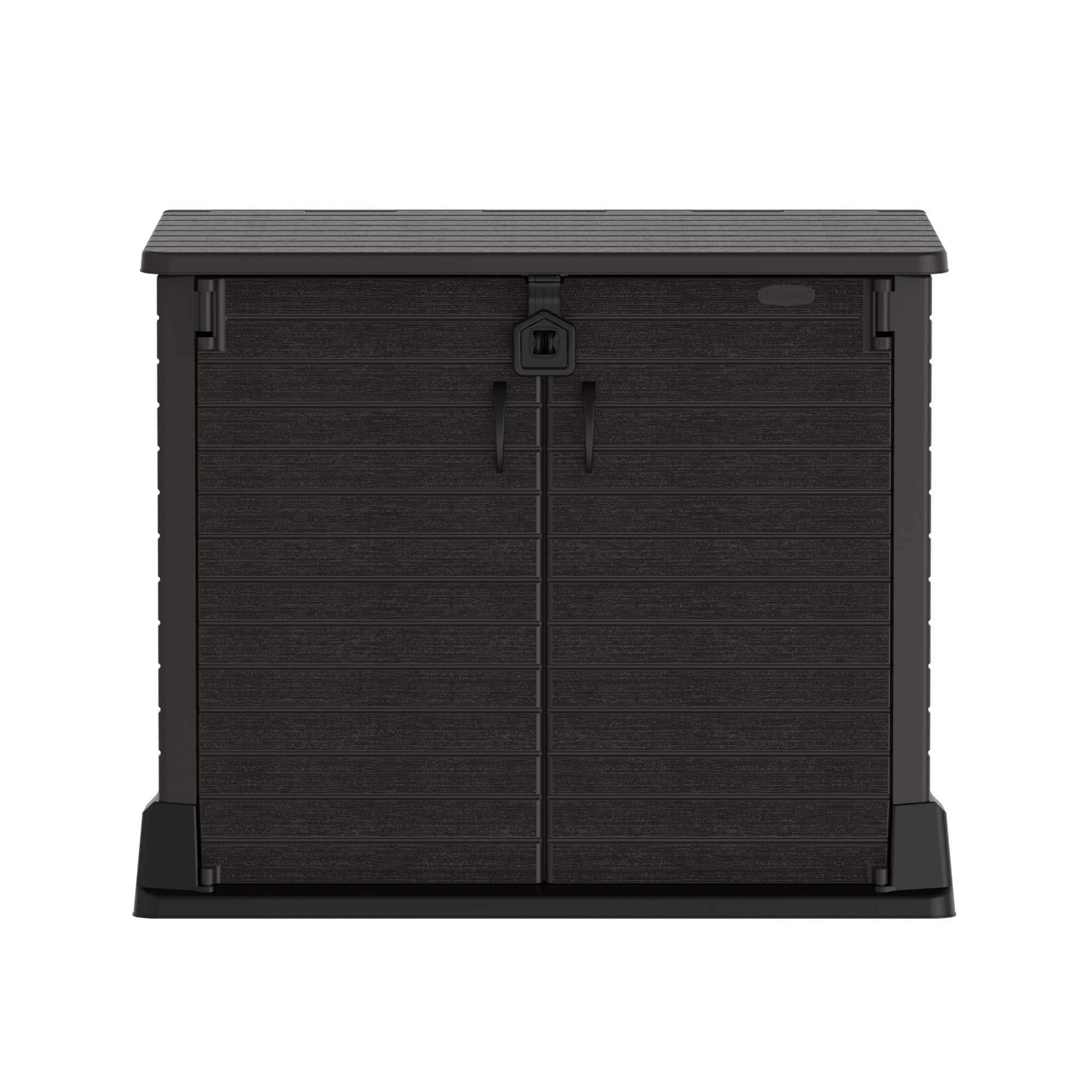 Duramax StoreAway 850 Liter Deck & Garden Storage Shed, Brown (Open Box) - VMInnovations