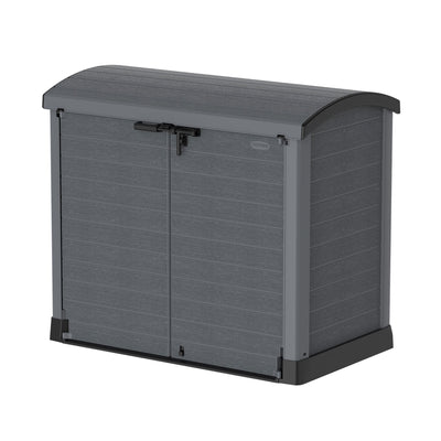 Duramax CedarGrain StoreAway 1200L Outdoor Deck & Garden Storage Box, Charcoal - VMInnovations