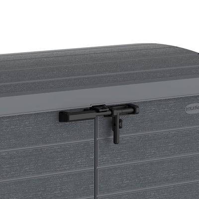 Duramax CedarGrain StoreAway 1200L Outdoor Deck & Garden Storage Box, Charcoal - VMInnovations