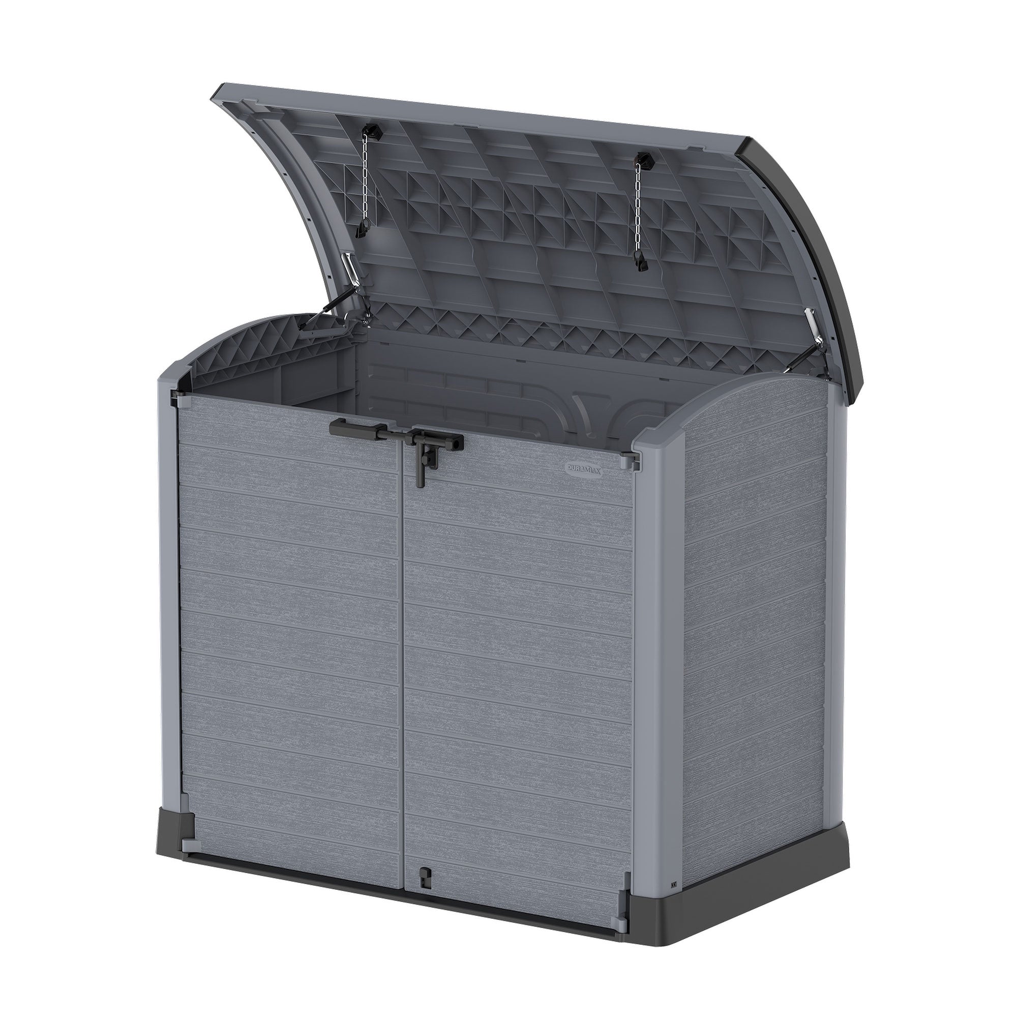 Duramax CedarGrain StoreAway 1200L Outdoor Deck & Garden Storage Box, Charcoal - VMInnovations