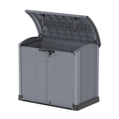 Duramax CedarGrain StoreAway 1200L Outdoor Deck & Garden Storage Box, Charcoal - VMInnovations