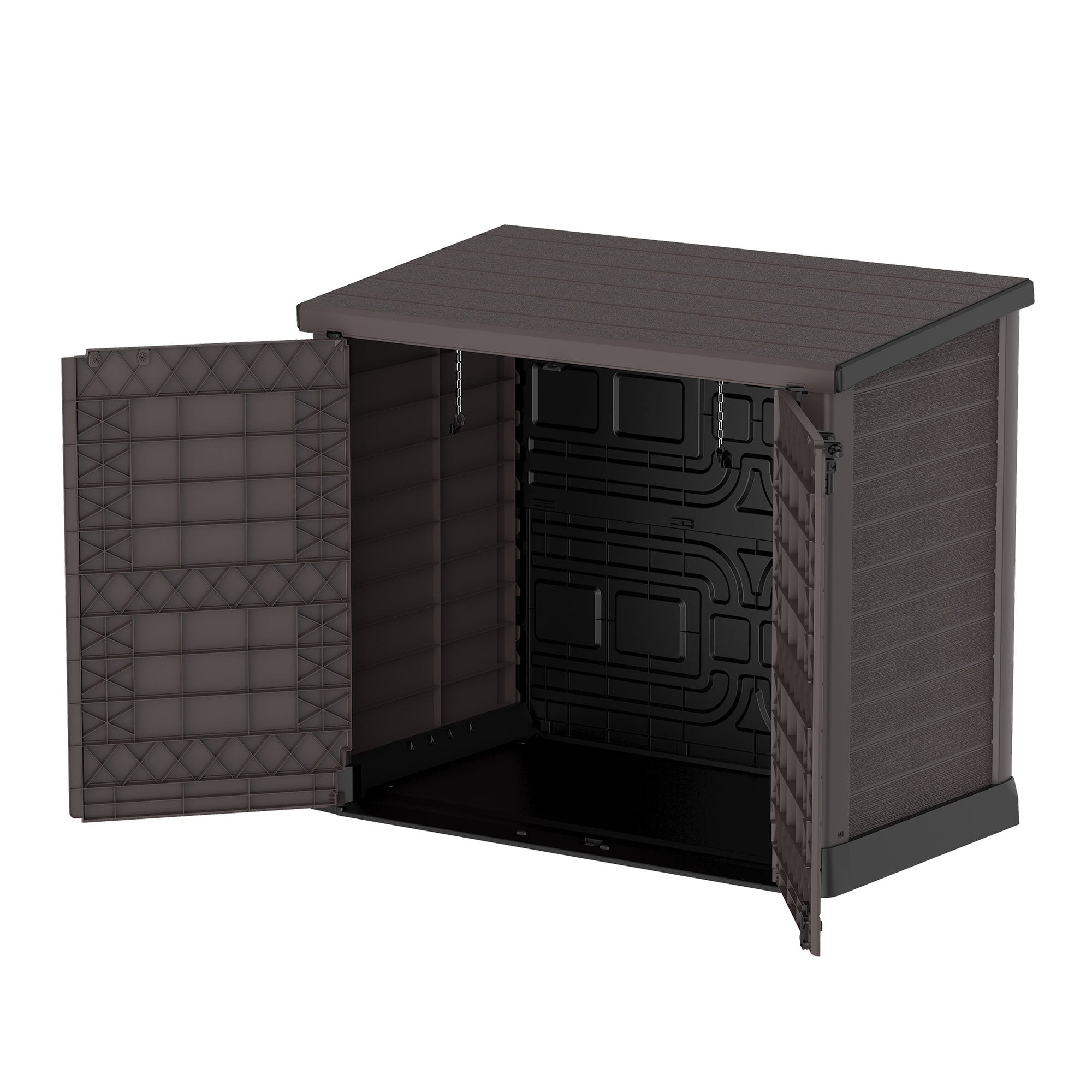 Duramax StoreAway 1200 Liter Outdoor Deck & Garden Storage Box, Brown (Used) - VMInnovations