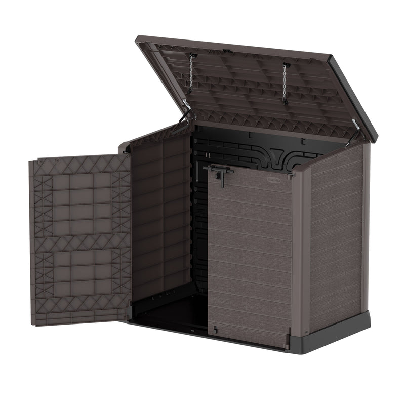 Duramax CedarGrain StoreAway 1200 Liter Outdoor Deck & Garden Storage Box, Brown
