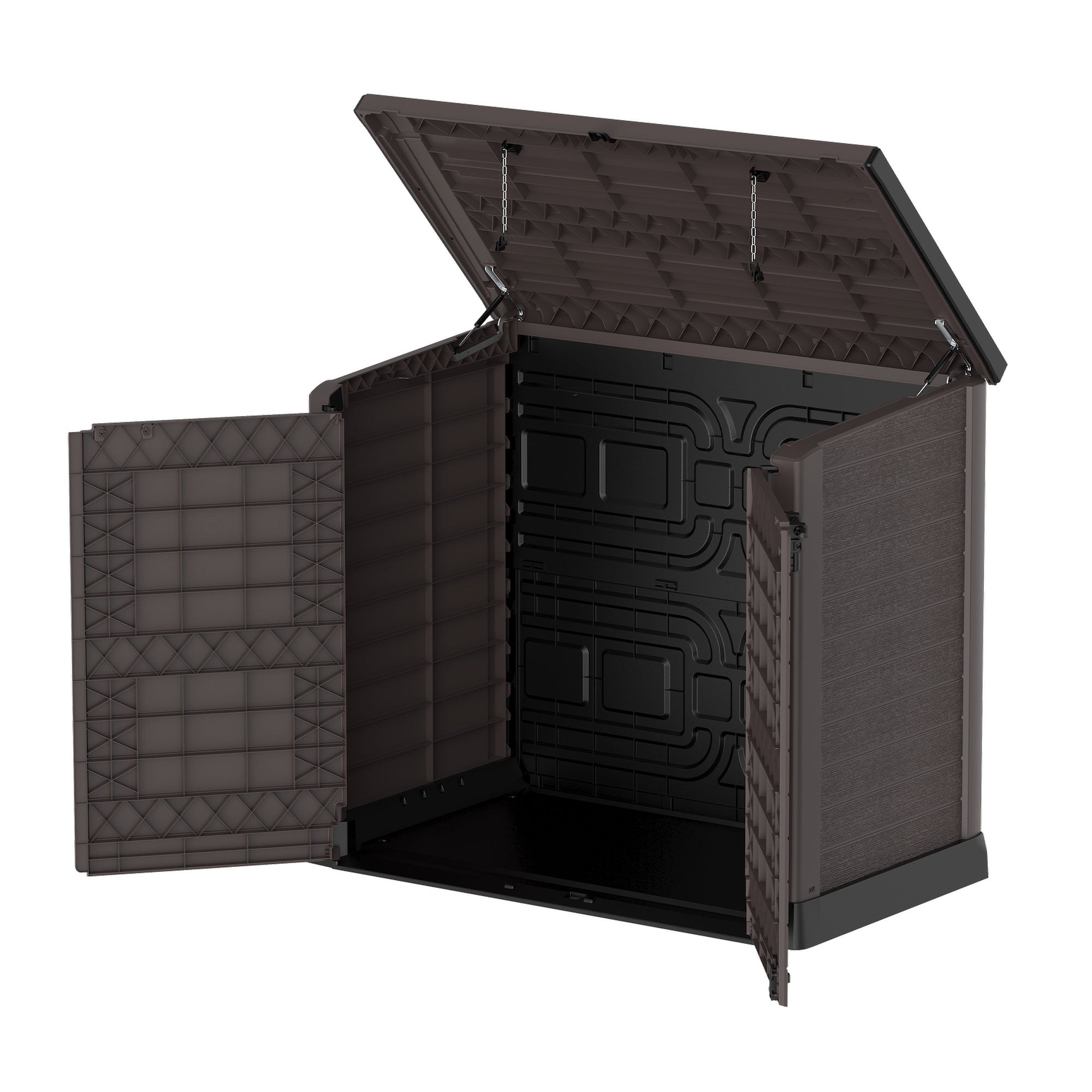 Duramax StoreAway 1200 Liter Outdoor Deck & Garden Storage Box, Brown (Used) - VMInnovations