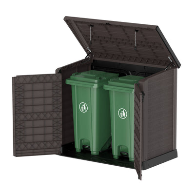Duramax StoreAway 1200 Liter Outdoor Deck & Garden Storage Box, Brown (Used) - VMInnovations