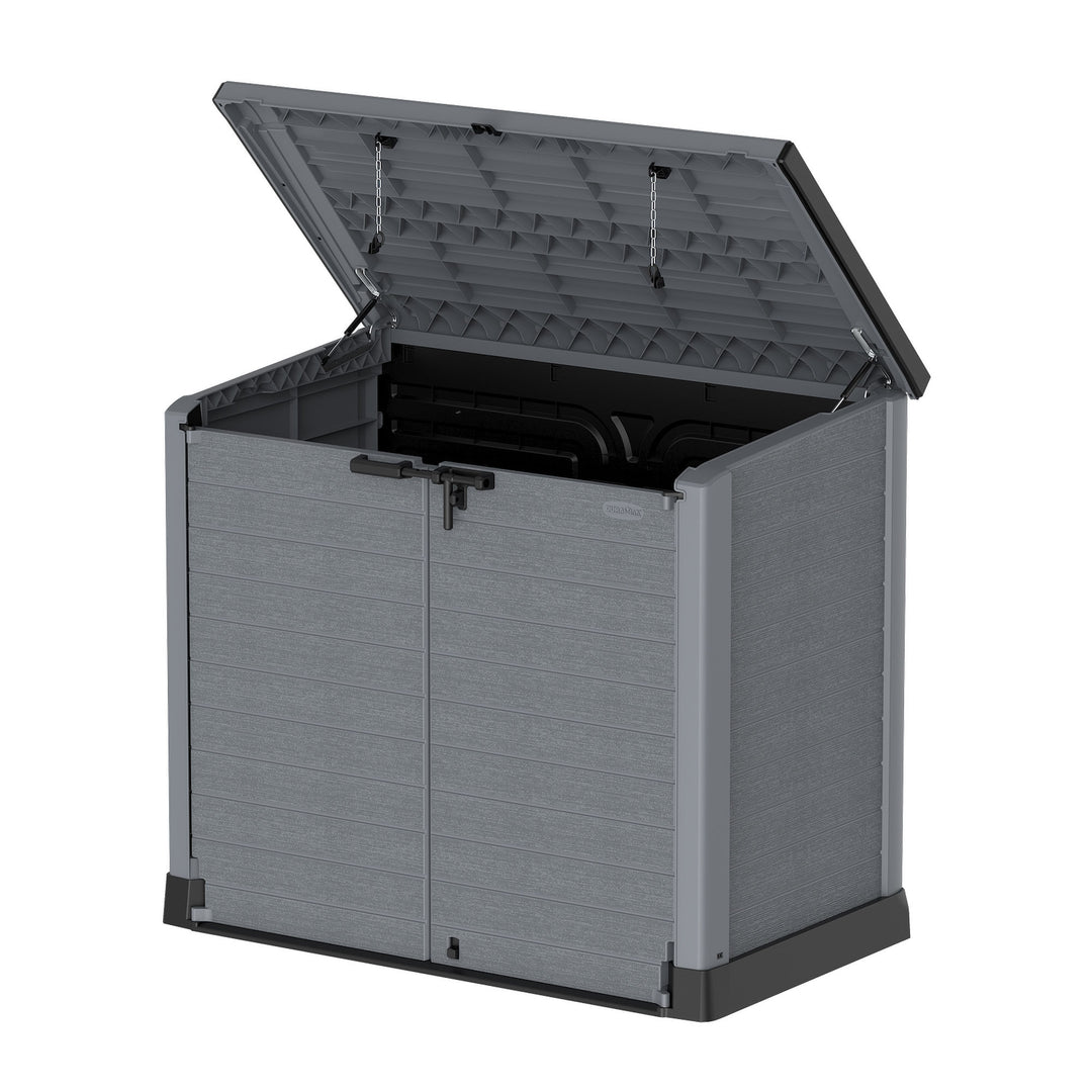 Duramax CedarGrain StoreAway 1200L Outdoor Deck & Garden Storage Box, Charcoal