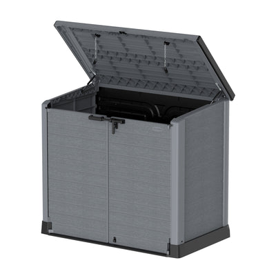 Duramax CedarGrain StoreAway 1200L Outdoor Deck & Garden Storage Box, Charcoal - VMInnovations