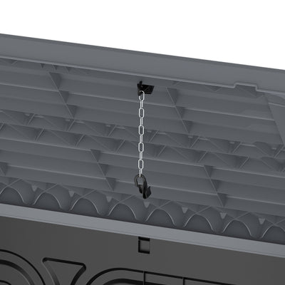 Duramax CedarGrain StoreAway 1200L Outdoor Deck & Garden Storage Box, Charcoal - VMInnovations