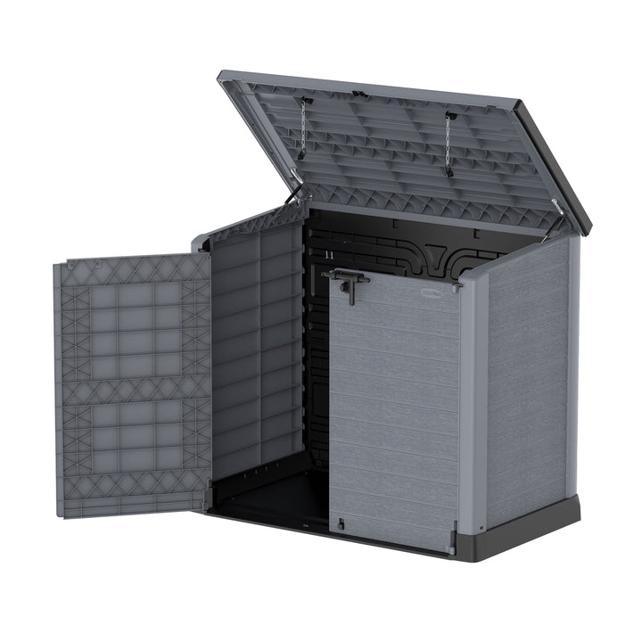 Duramax CedarGrain StoreAway 1200L Outdoor Deck & Garden Storage Box, Charcoal