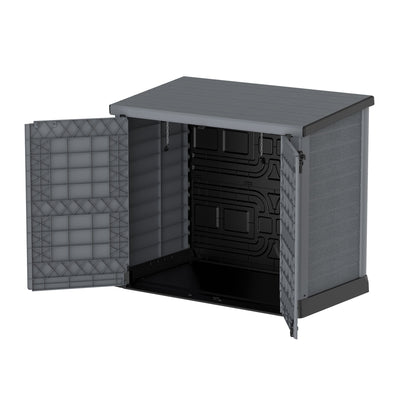 Duramax CedarGrain StoreAway 1200L Outdoor Deck & Garden Storage Box, Charcoal - VMInnovations