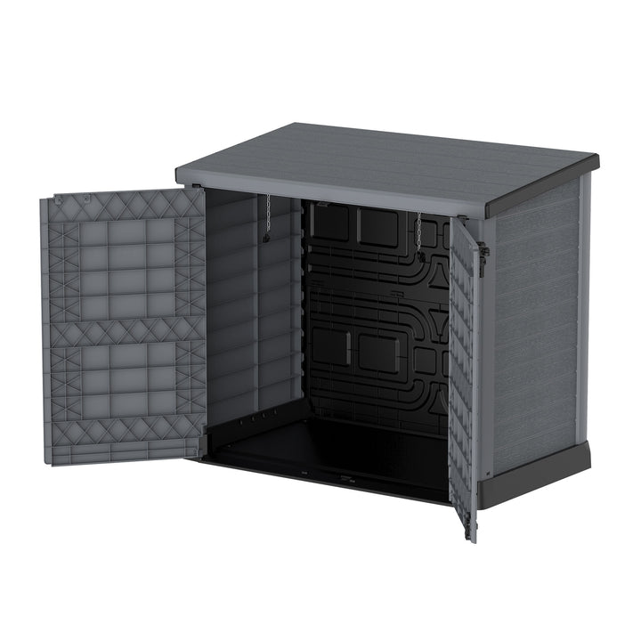 Duramax CedarGrain StoreAway 1200L Outdoor Deck & Garden Storage Box, Charcoal