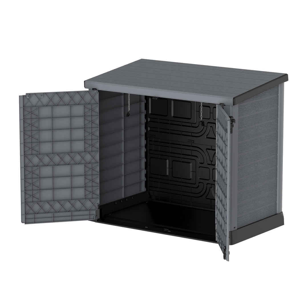 CedarGrain StoreAway 1200L Deck & Garden Storage Box, Charcoal (Open Box) - VMInnovations