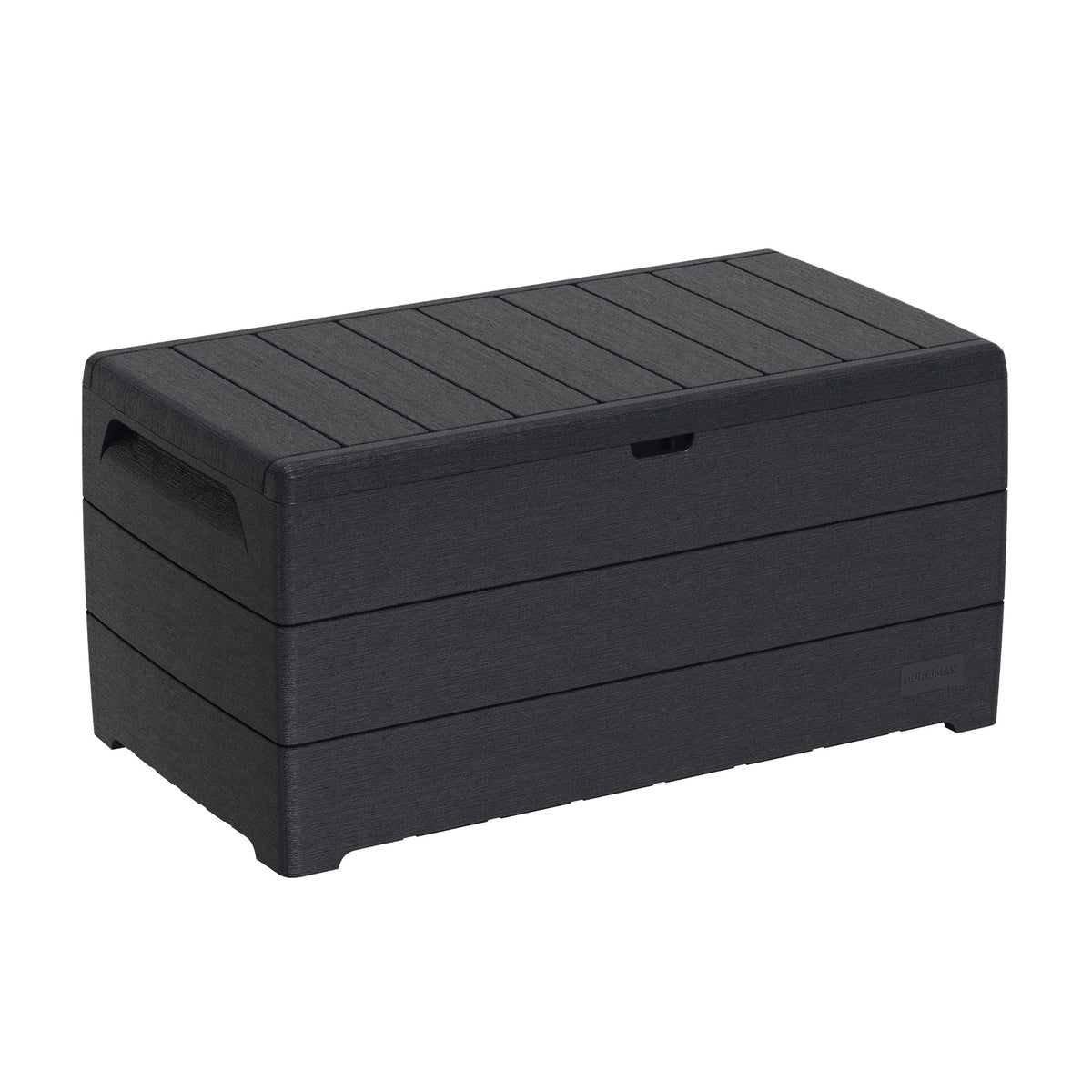 Duramax Durabox 110 Gal Outdoor Deck & Garden Storage Box Bench, Charcoal
