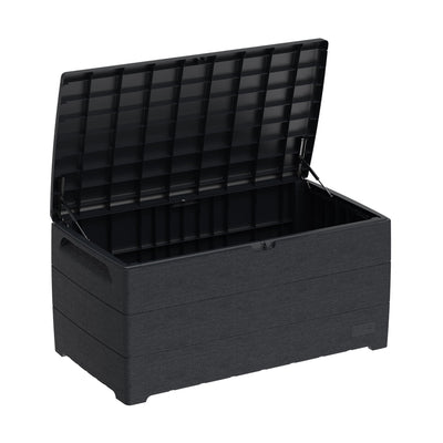 Duramax Durabox 110 Gal Outdoor Deck & Garden Storage Box Bench, Charcoal (Used)