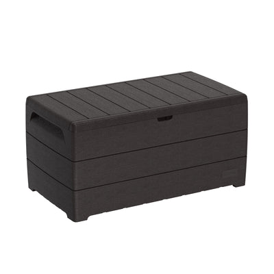 Duramax CedarGrain Durabox 110 Gal Outdoor Deck & Garden Storage Bench, Brown