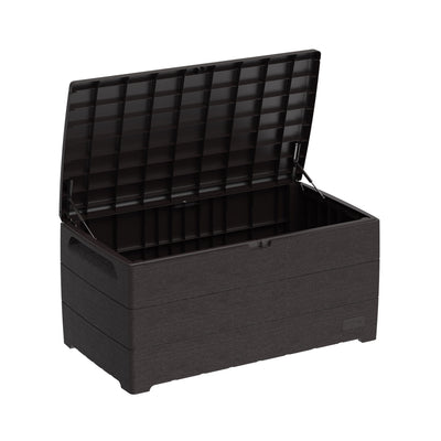 Duramax CedarGrain Durabox 110 Gal Outdoor Deck & Garden Storage Bench, Brown - VMInnovations