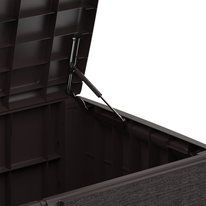 Duramax CedarGrain Durabox 110 Gal Outdoor Deck & Garden Storage Bench, Brown