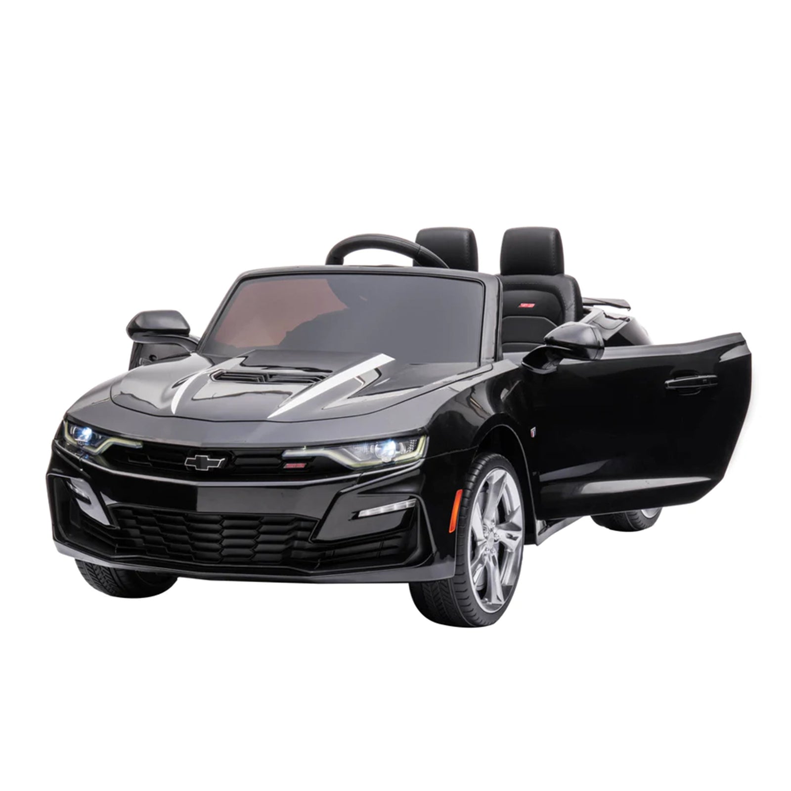 Dakott 2021/2022 Chevy Camaro Racing 2SS Battery Powered Ride On Car Toy, Black - VMInnovations