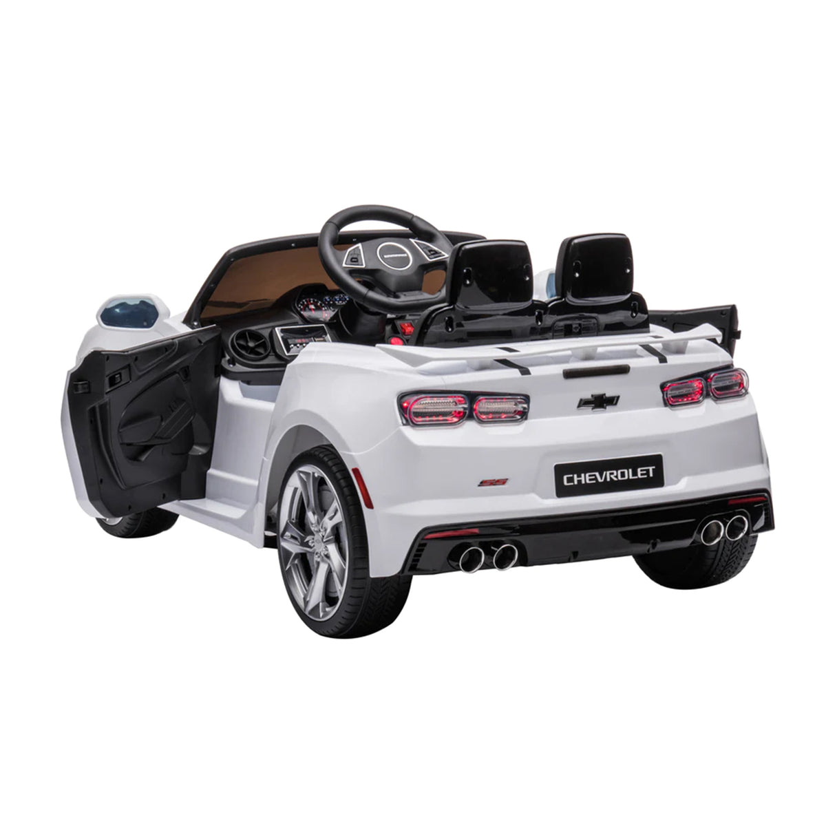 Dakott 2021/2022 Chevy Camaro Racing 2SS Battery Powered Ride On Car Toy, White