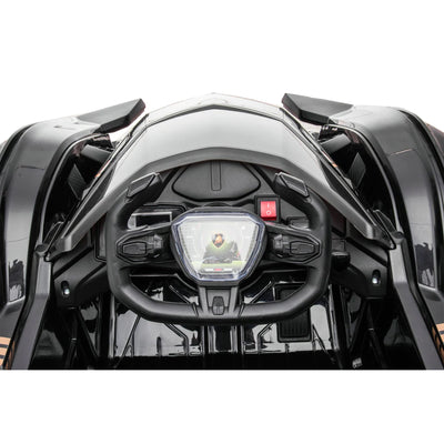 Dakott Lamborghini Gran Turismo V12 Vision Battery Power Ride On Car Toy, Black