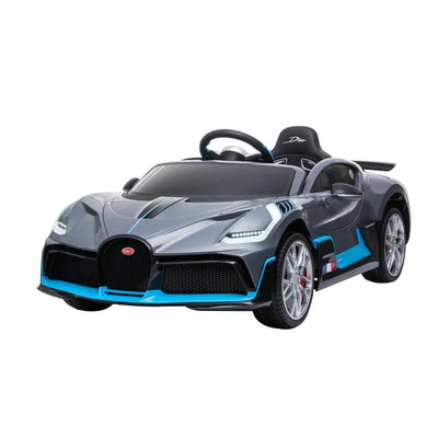 Bugatti Divo 12 Volt Battery Powered Ride On Car Toy For Kids, Grey (Open Box)