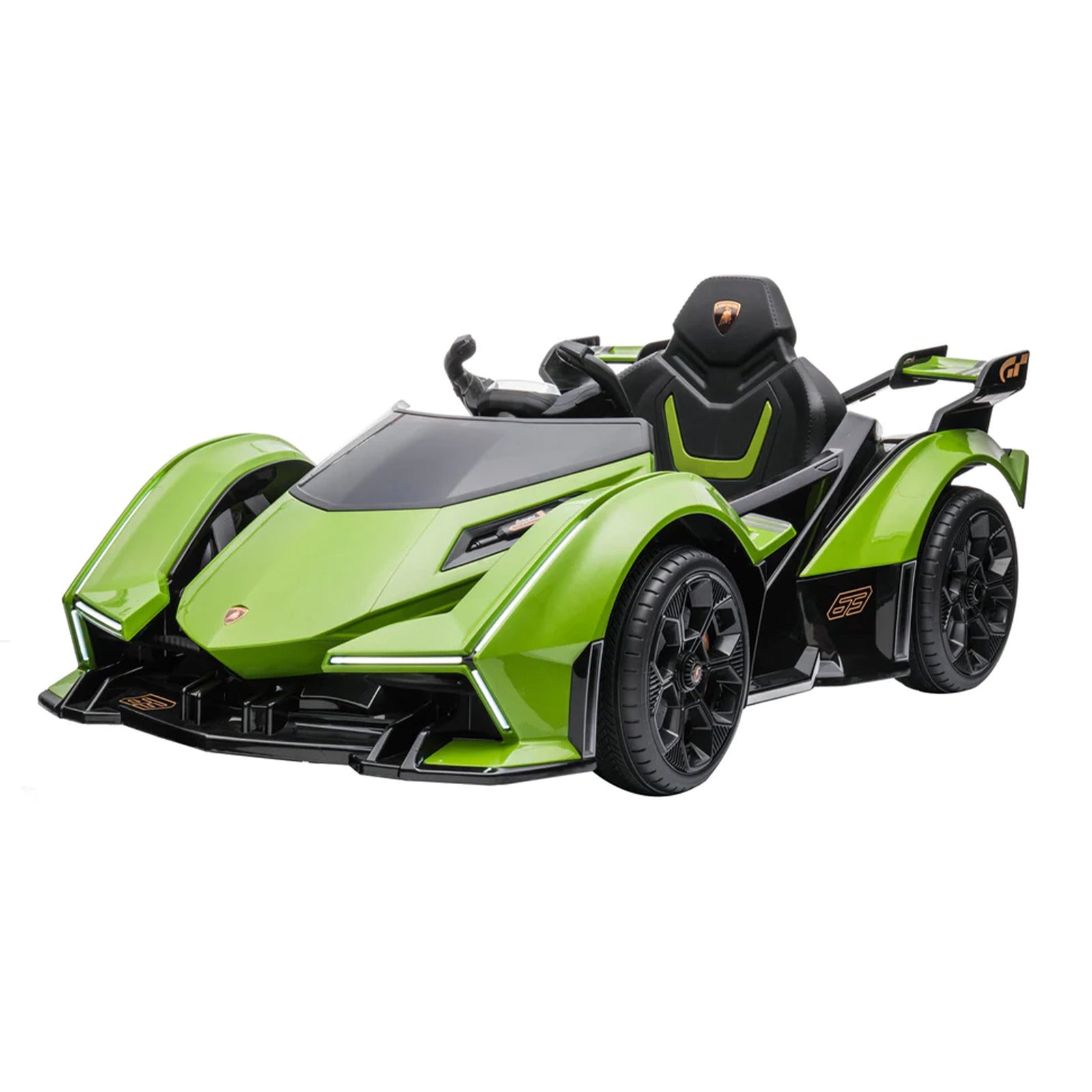 Dakott Lamborghini Gran Turismo V12 Vision Battery Power Ride On Car Toy, Green - VMInnovations