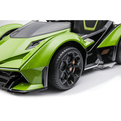 Dakott Lamborghini Gran Turismo V12 Vision Battery Power Ride On Car Toy, Green - VMInnovations