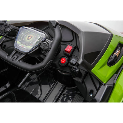 Dakott Lamborghini Gran Turismo V12 Vision Battery Power Ride On Car Toy, Green - VMInnovations