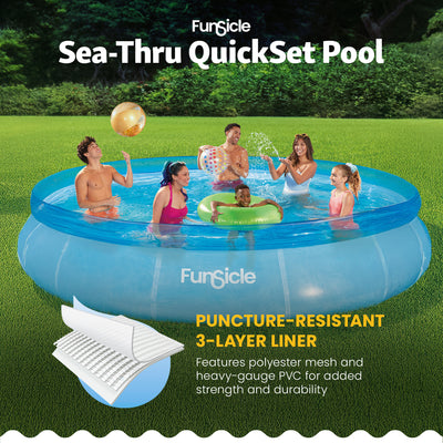 Funsicle 12'x30" Sea-ThruInflatable Outdoor Above Ground Pool (For Parts) - VMInnovations