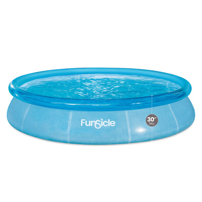 Funsicle 12'x30" Sea-Thru QuickSet Inflatable Ring Top Outdoor Above Ground Pool