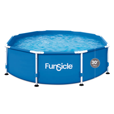 Funsicle 8' x 30" Outdoor Activity Round Frame Above Ground Swimming Pool Set