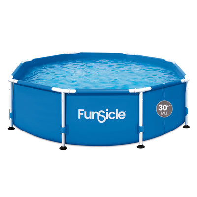 Summer Waves 8ft x 30in Round Frame Above Ground Swimming Pool, Pump (Open Box)